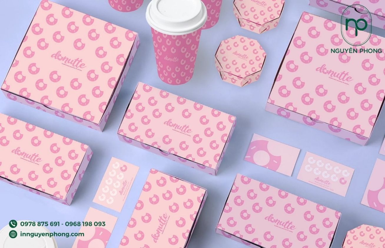 Mẫu hộp đựng bánh donut thu hút khách hàng